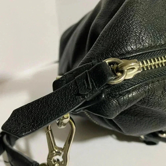 Cole Haan black leather satchel handbag - Picture 8 of 11